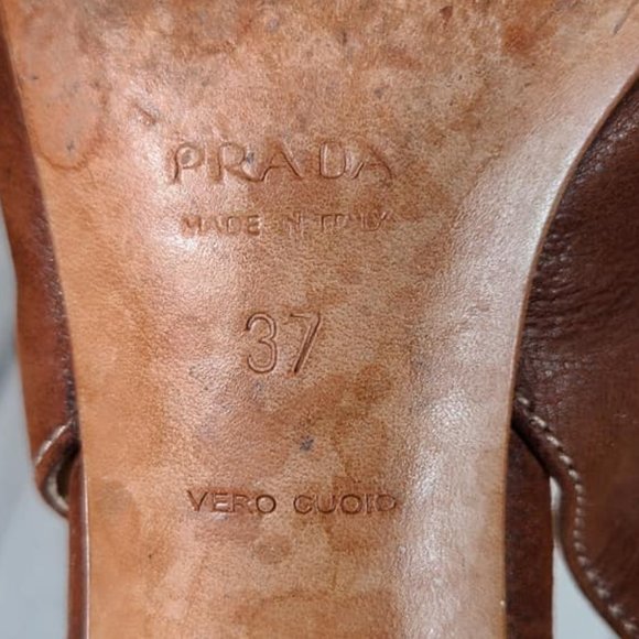 Prada Vintage Crochet Slingback Heels SEE PICS - Picture 7 of 9